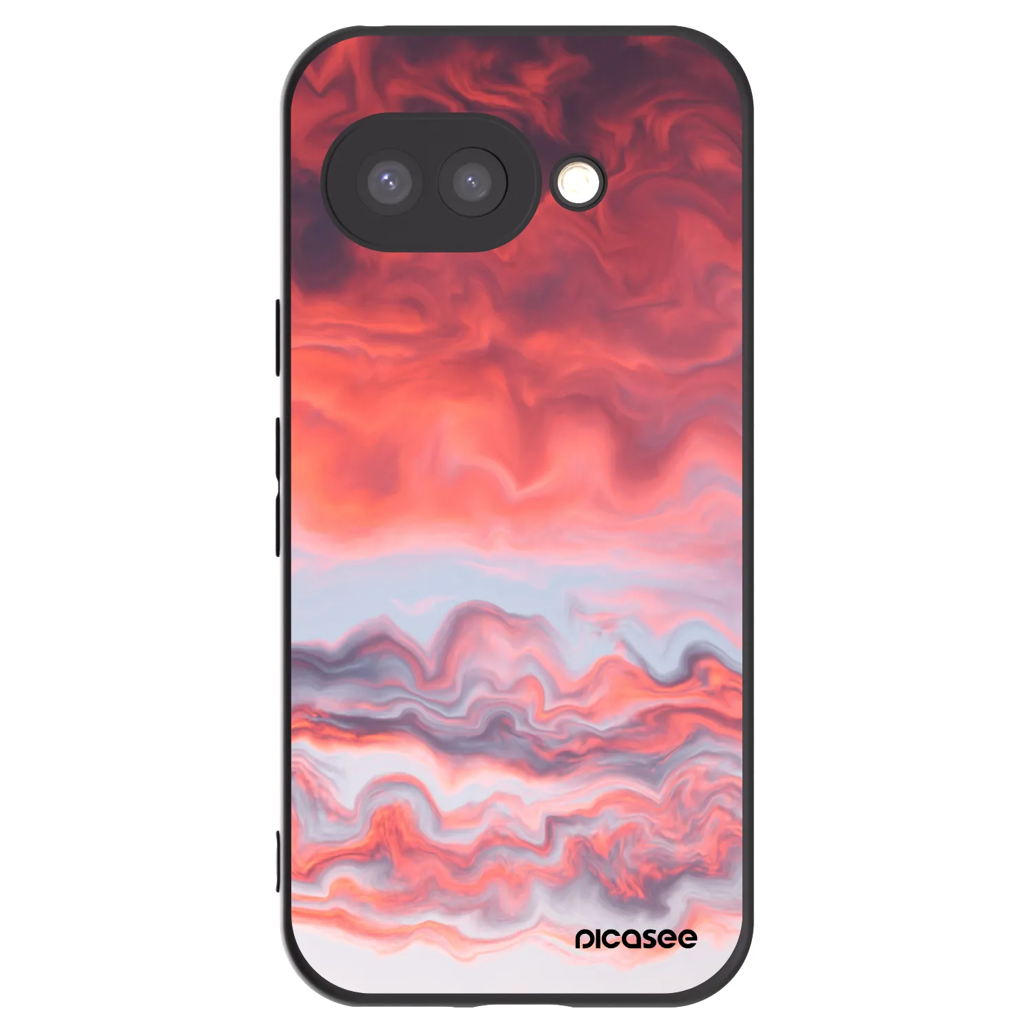 Picasee silikonowe czarne etui na Google Pixel 9a - Sunset