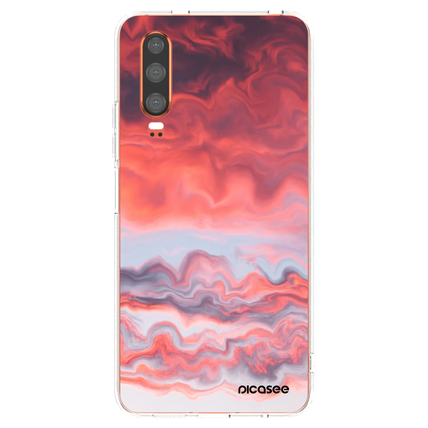 Picasee silikonowe przeźroczyste etui na Huawei P30 - Sunset