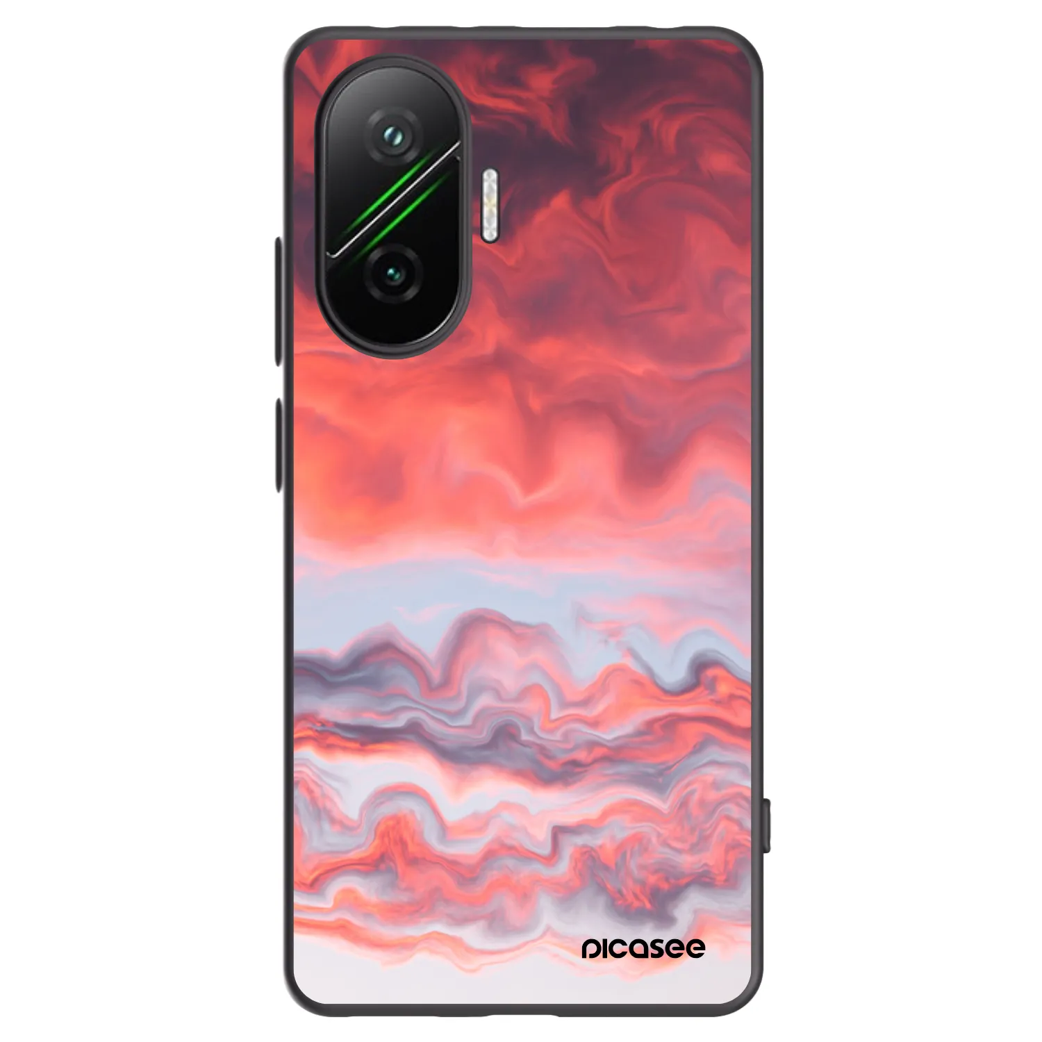 Picasee silikonowe czarne etui na Xiaomi Poco F7 Pro 5G - Sunset