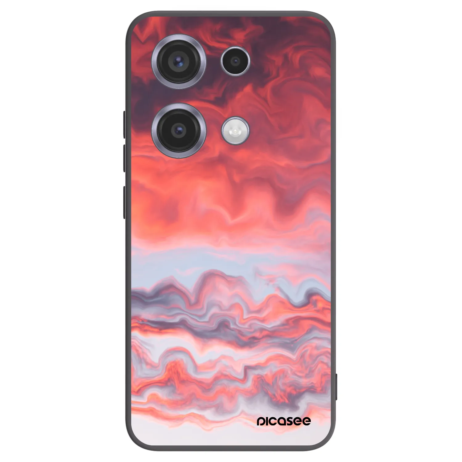Picasee silikonowe czarne etui na Xiaomi Redmi Note 14S - Sunset