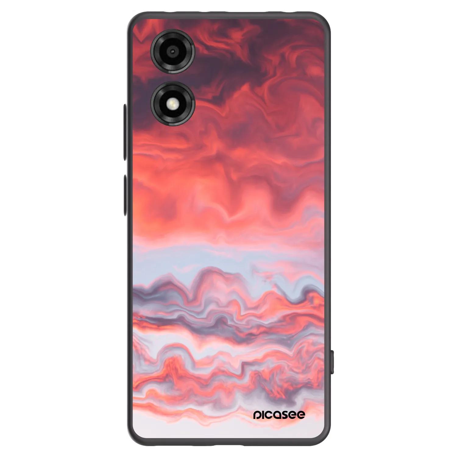 Picasee silikonowe czarne etui na Motorola Moto E14 - Sunset