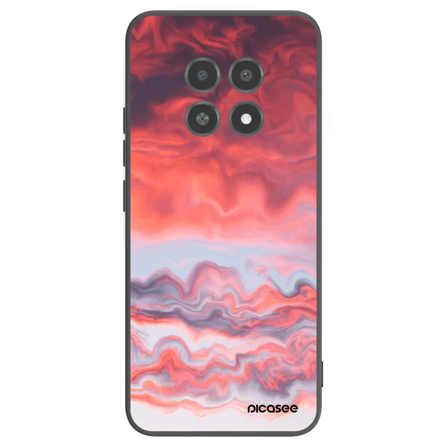 Picasee silikonowe czarne etui na Realme 12X - Sunset
