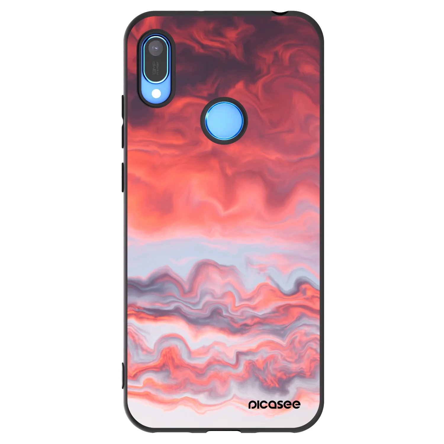 Picasee silikonowe czarne etui na Huawei Y6 2019 - Sunset
