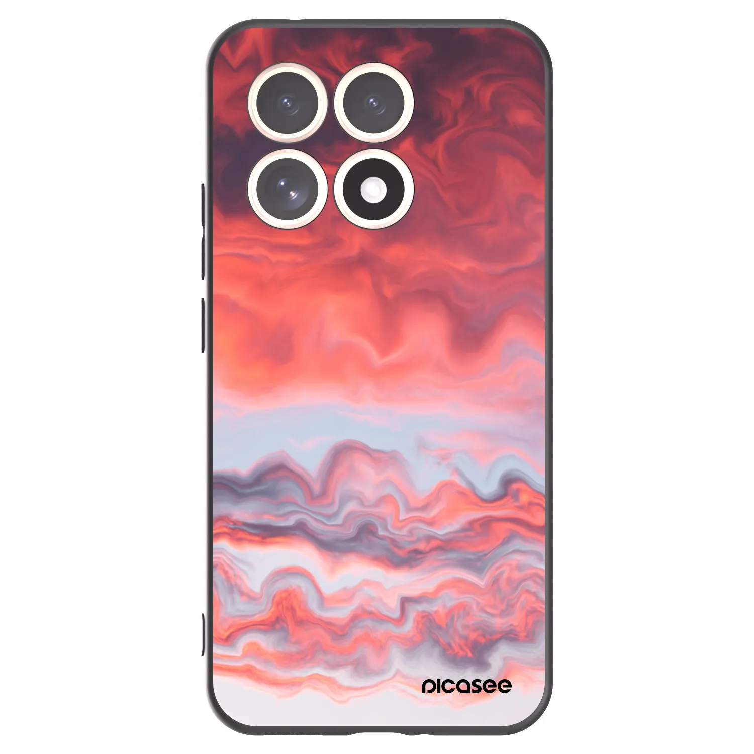 Picasee silikonowe czarne etui na Xiaomi 15T - Sunset