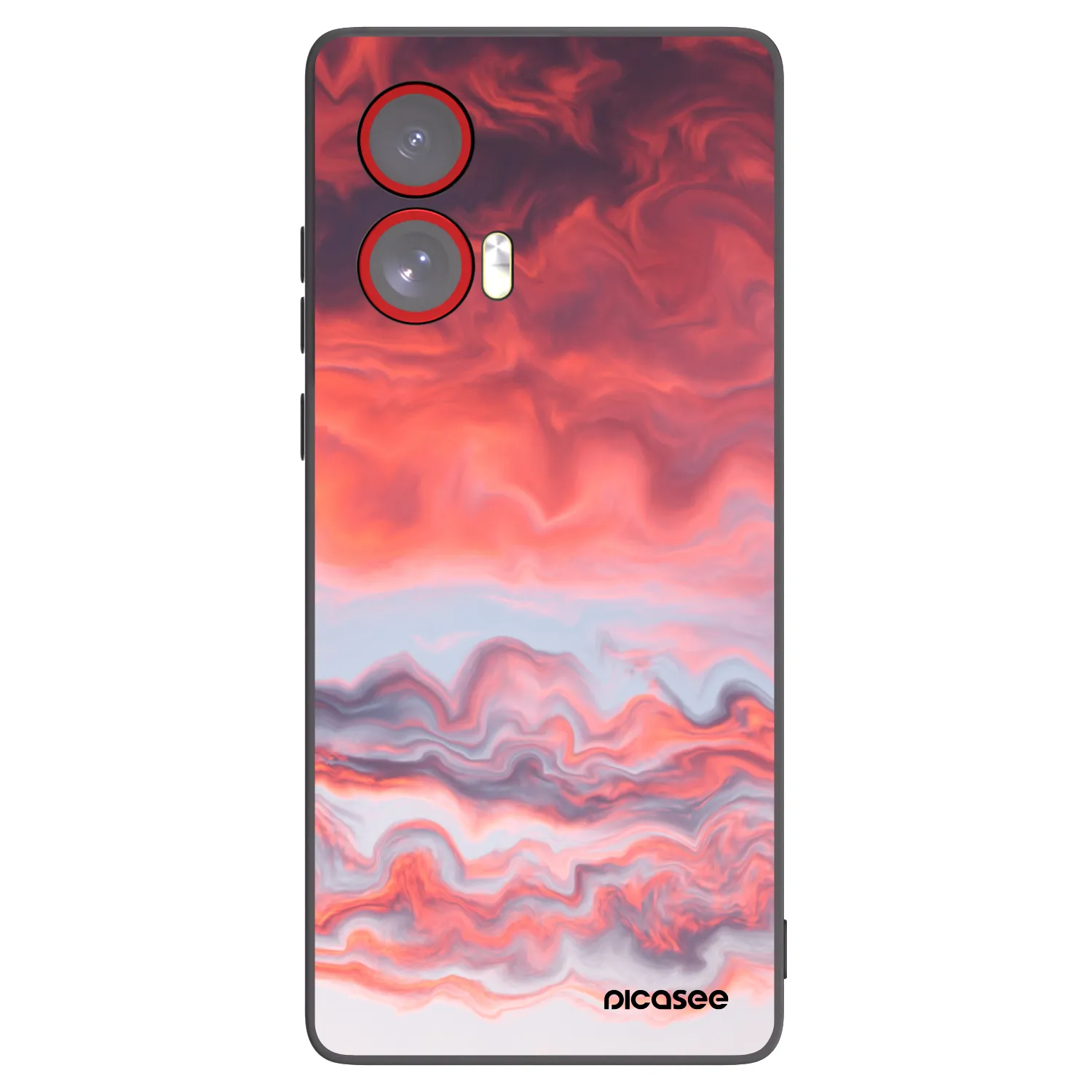 Picasee silikonowe czarne etui na Motorola Edge 50 Fusion - Sunset