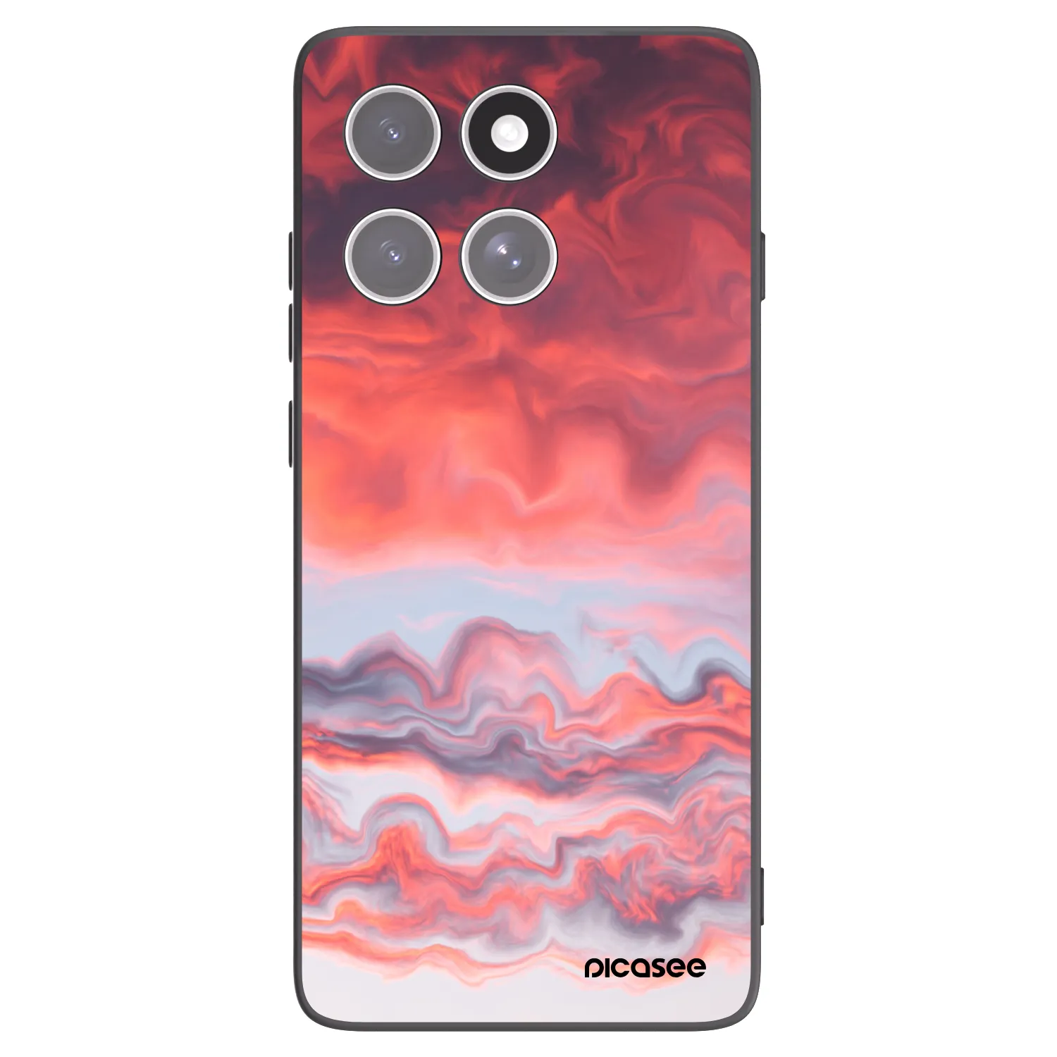 Picasee silikonowe czarne etui na Motorola Edge 60 Fusion - Sunset