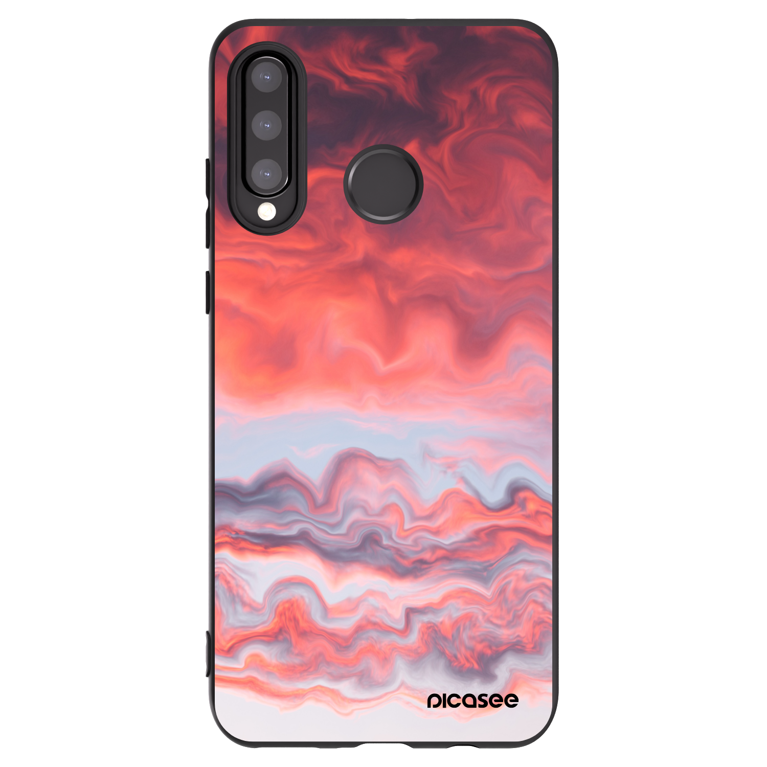 Picasee silikonowe czarne etui na Huawei P30 Lite - Sunset