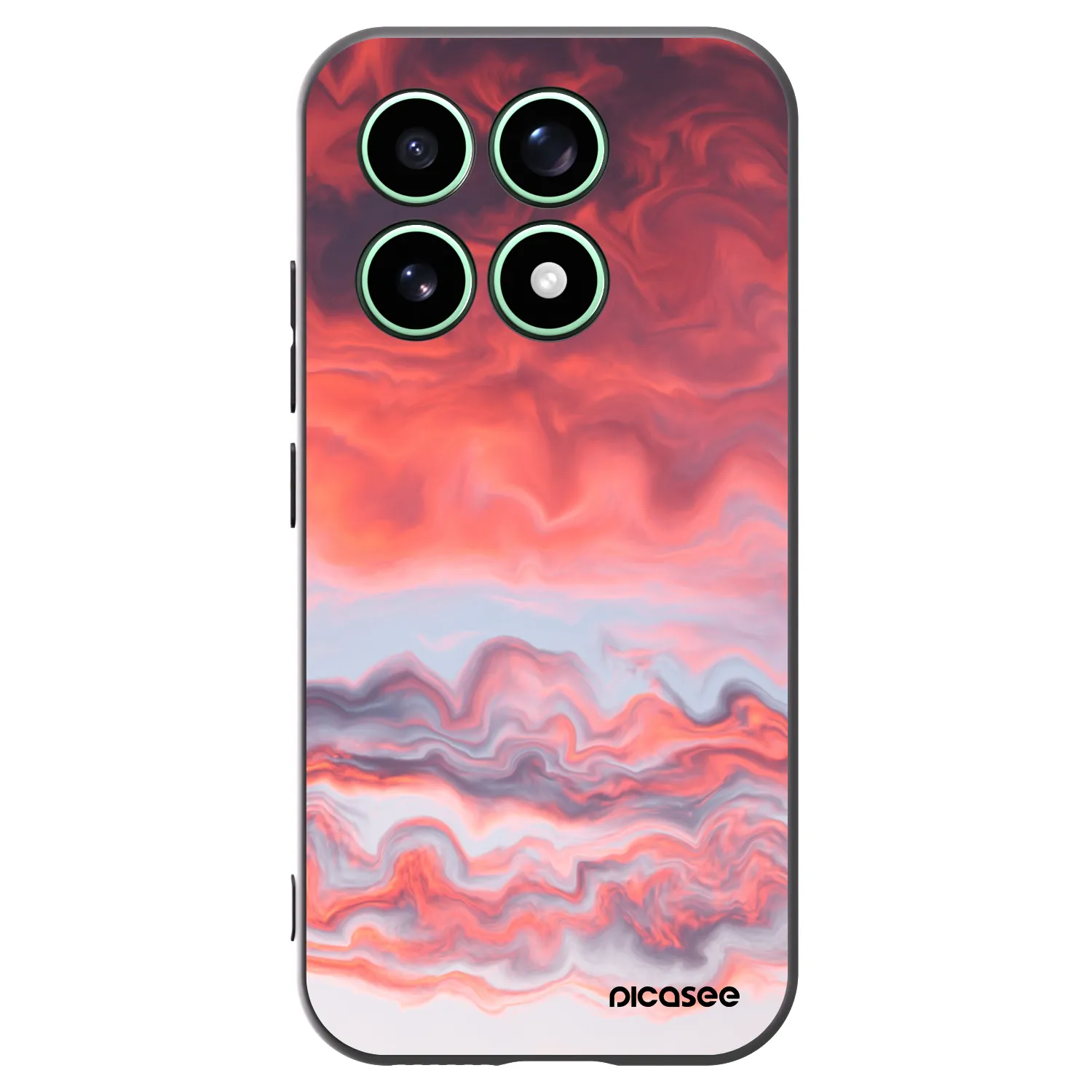 Picasee silikonowe czarne etui na Xiaomi 17 - Sunset