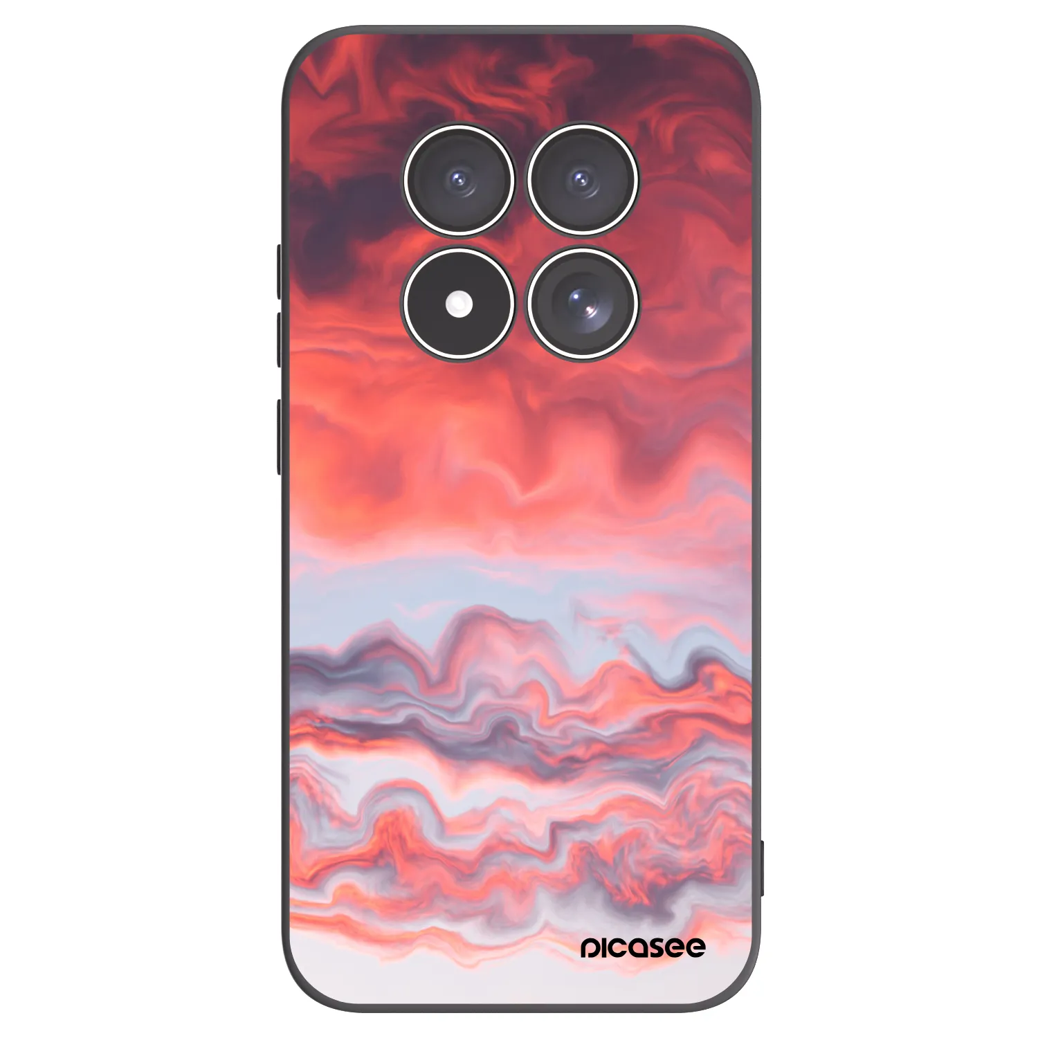 Picasee silikonowe czarne etui na Xiaomi Redmi Note 15 Pro 5G - Sunset