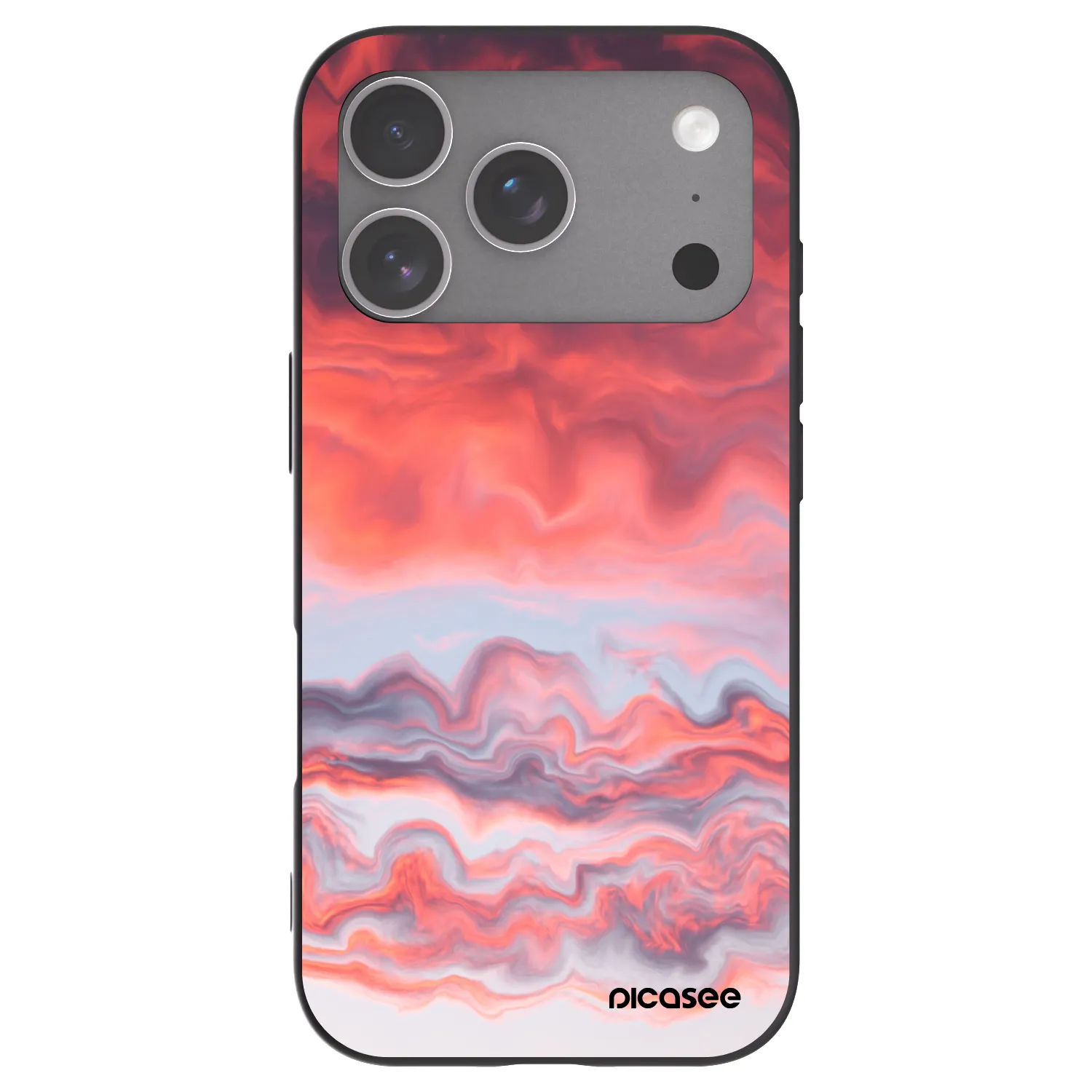 Picasee silikonowe czarne etui na Apple iPhone 18 Pro - Sunset