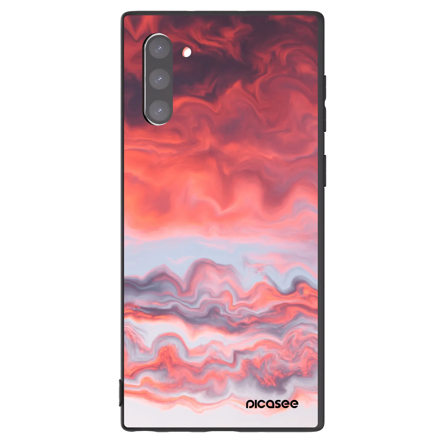 Picasee silikonowe czarne etui na Samsung Galaxy Note 10 N970F - Sunset