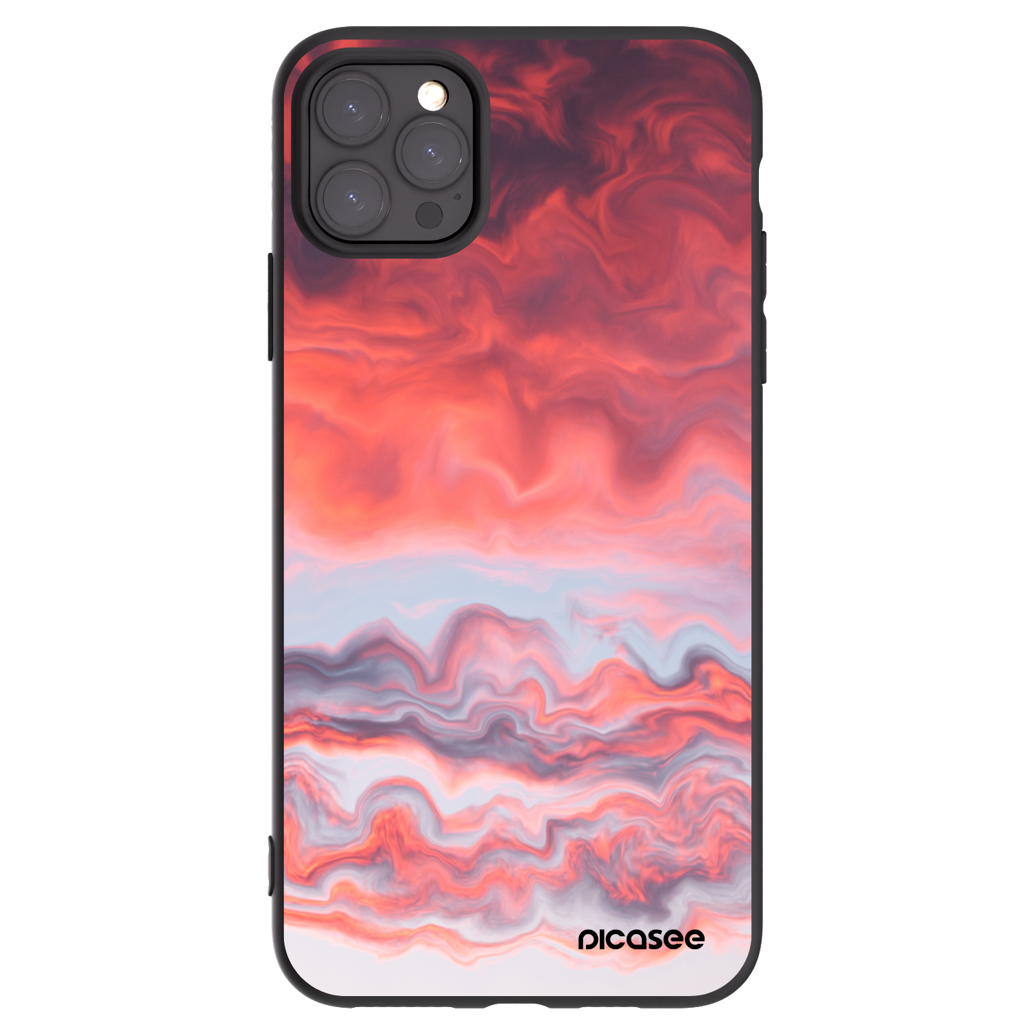 Picasee silikonowe czarne etui na Apple iPhone 11 Pro Max - Sunset