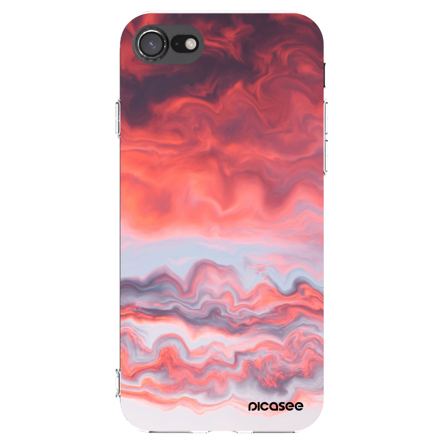 Picasee silikonowe przeźroczyste etui na Apple iPhone 8 - Sunset