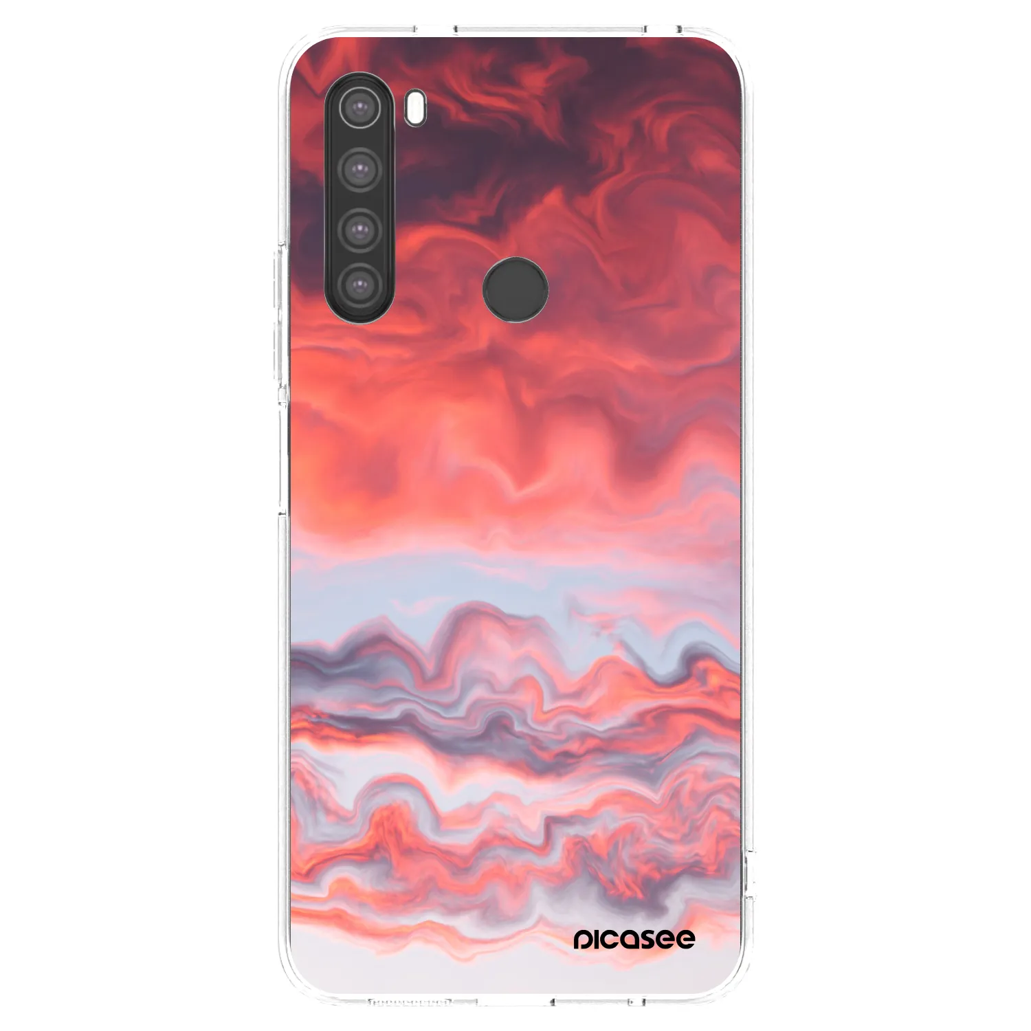 Picasee silikonowe przeźroczyste etui na Xiaomi Redmi Note 8 - Sunset