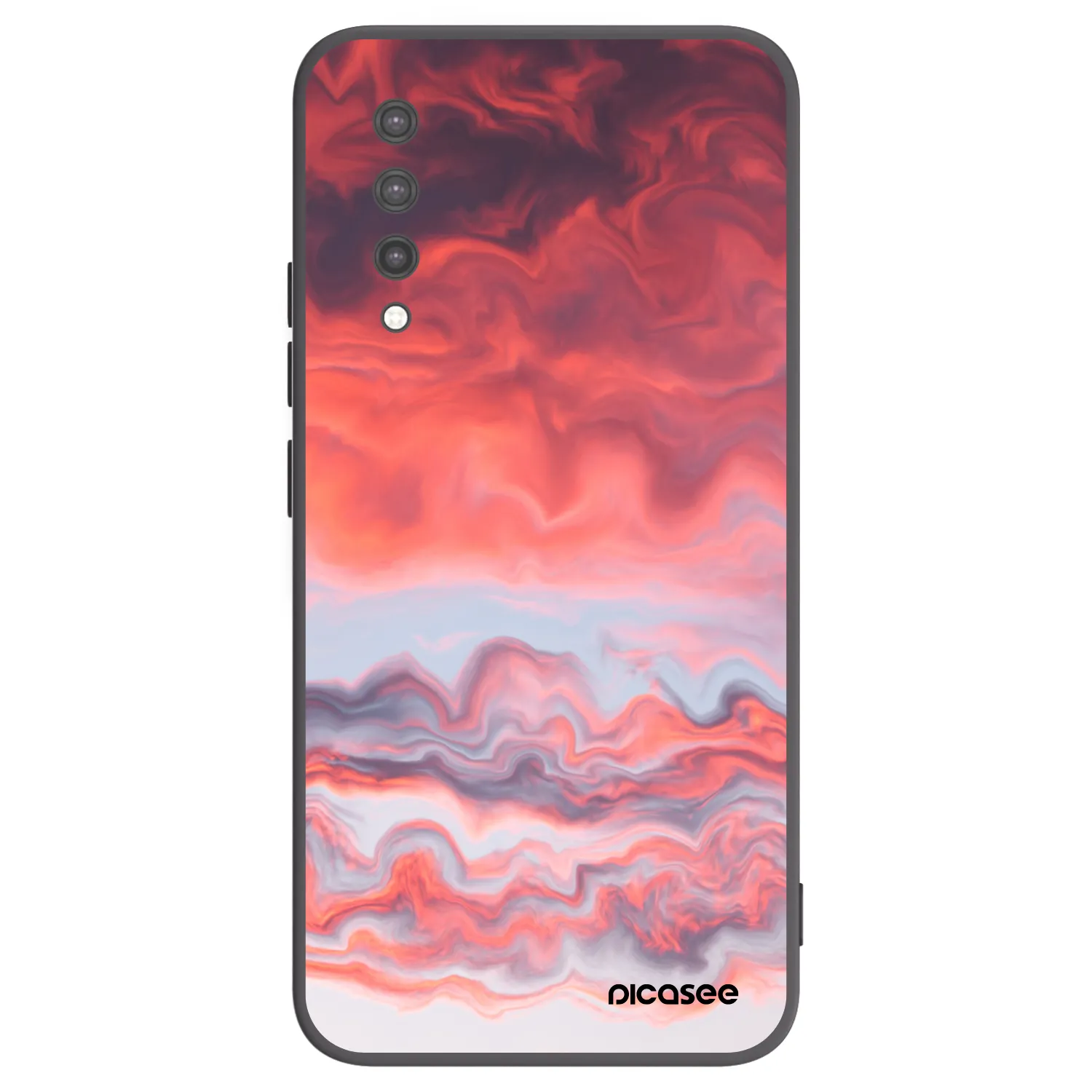 Picasee silikonowe czarne etui na Xiaomi Mi 9 Lite - Sunset