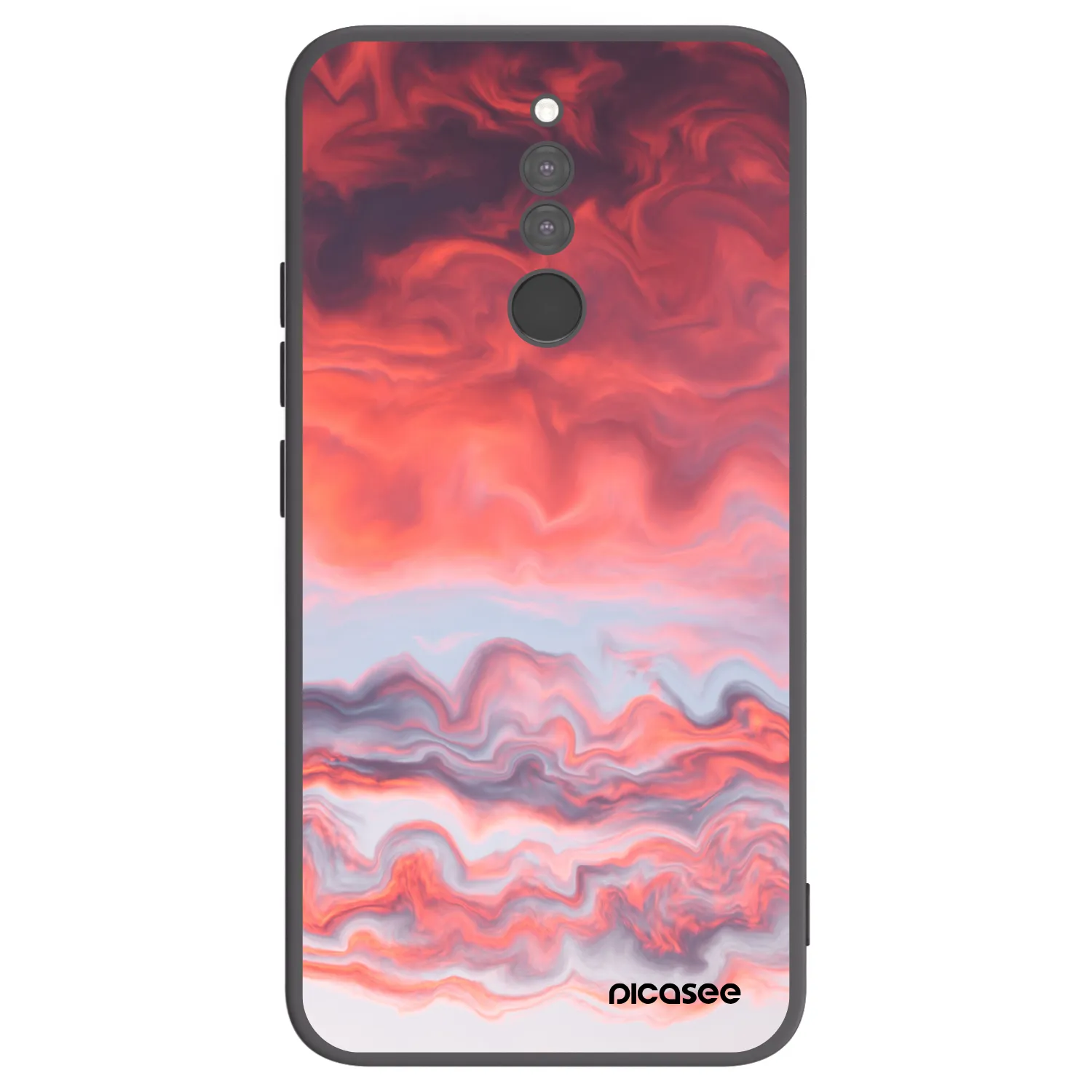 Picasee silikonowe czarne etui na Xiaomi Redmi 8 - Sunset