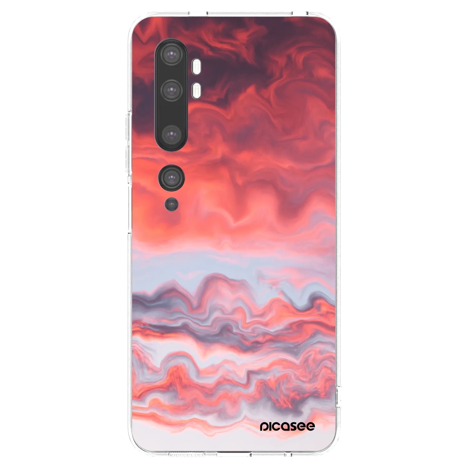 Picasee silikonowe przeźroczyste etui na Xiaomi Mi Note 10 (Pro) - Sunset