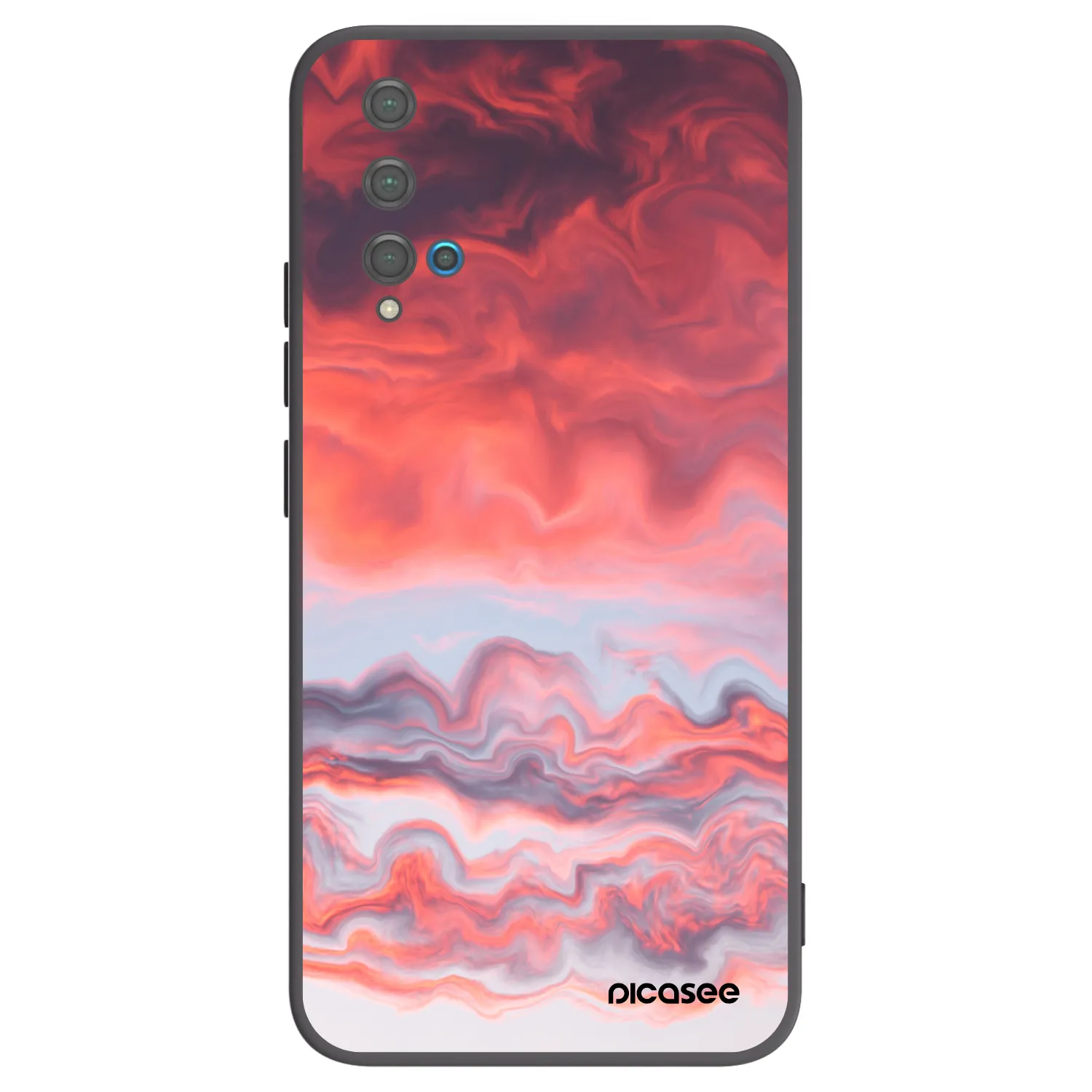Picasee silikonowe czarne etui na Huawei Nova 5T - Sunset
