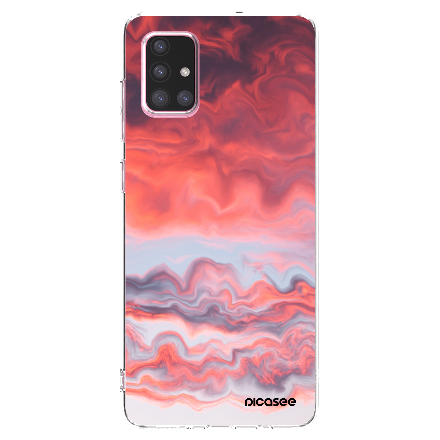 Picasee silikonowe przeźroczyste etui na Samsung Galaxy A71 A715F - Sunset