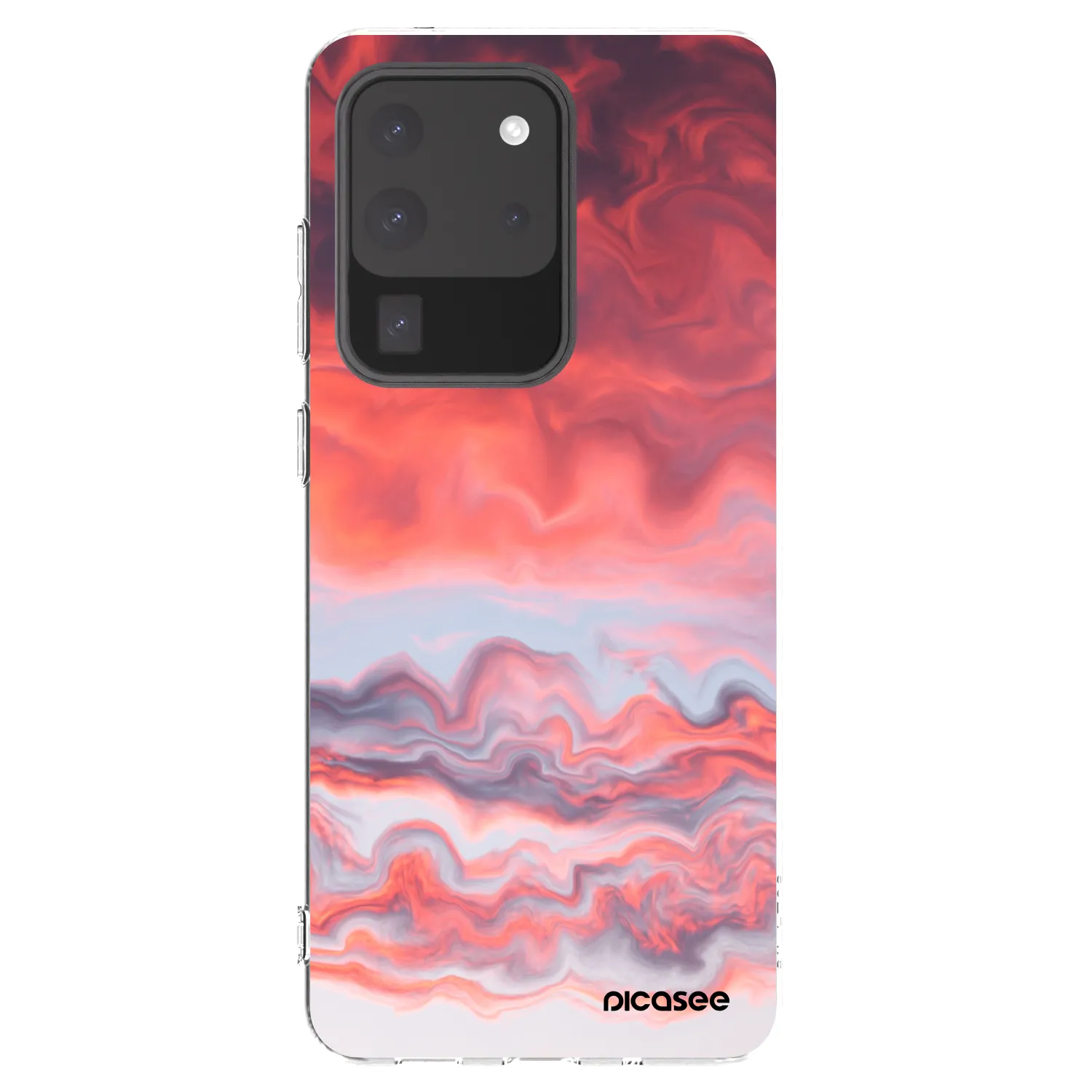 Picasee silikonowe przeźroczyste etui na Samsung Galaxy S20 Ultra 5G G988F - Sunset