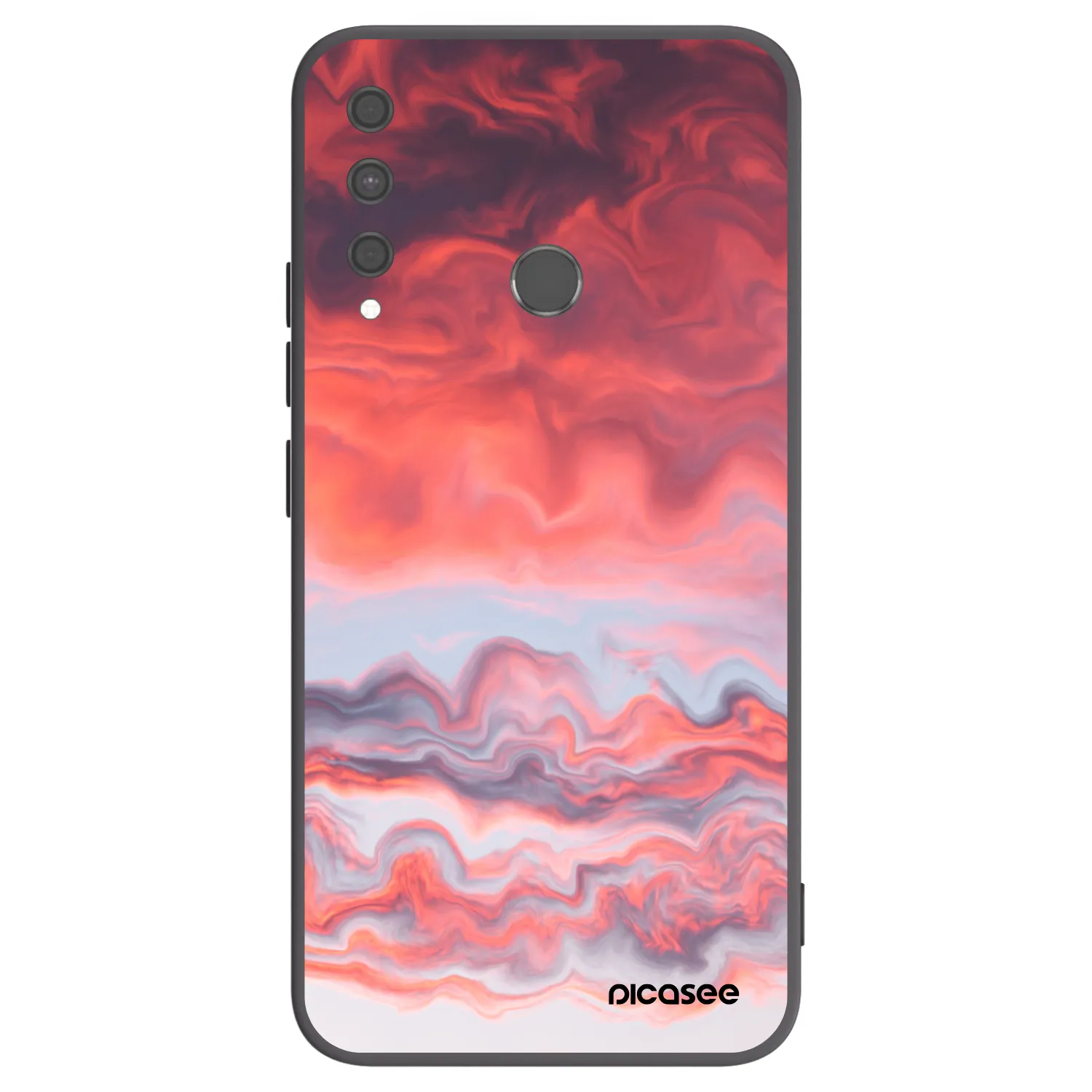 Picasee silikonowe czarne etui na Huawei P40 Lite E - Sunset