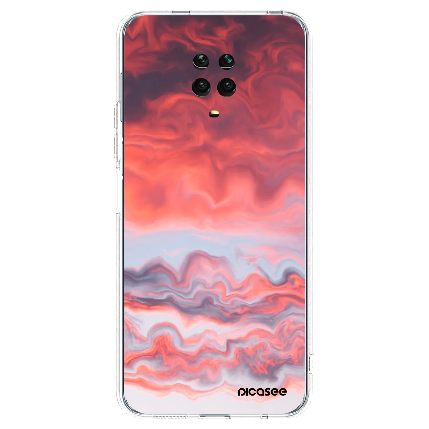 Picasee silikonowe przeźroczyste etui na Xiaomi Redmi Note 9S - Sunset