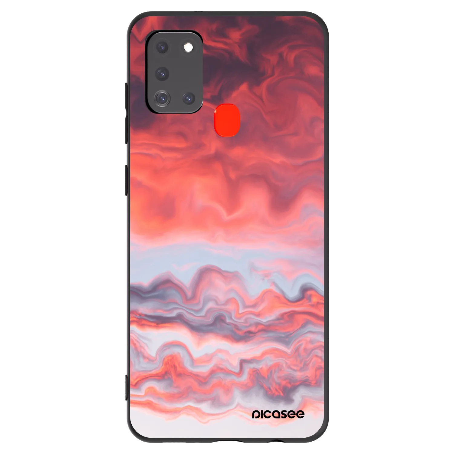 Picasee silikonowe czarne etui na Samsung Galaxy A21s - Sunset