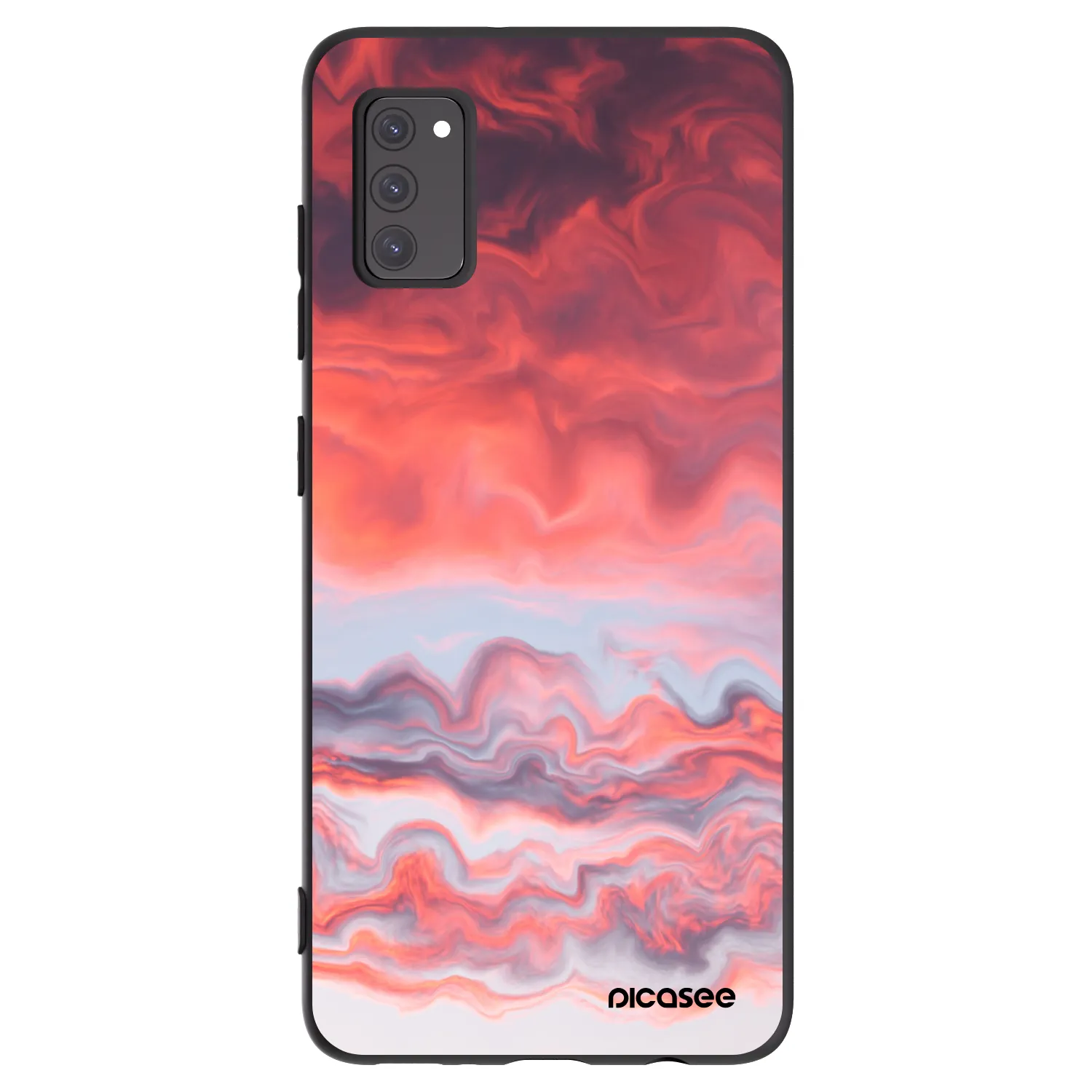 Picasee silikonowe czarne etui na Samsung Galaxy A41 A415F - Sunset