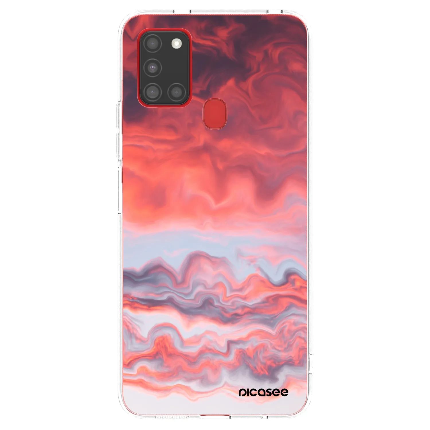 Picasee silikonowe przeźroczyste etui na Samsung Galaxy A21s - Sunset