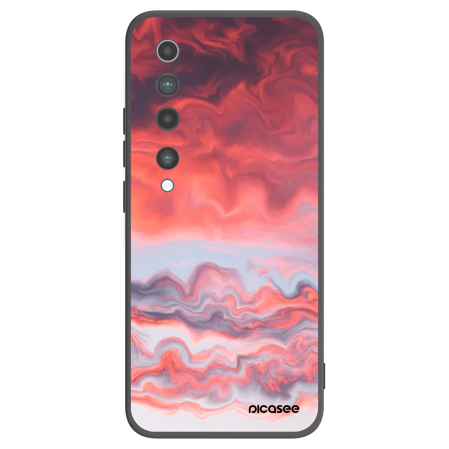 Picasee silikonowe czarne etui na Xiaomi Mi 10 - Sunset