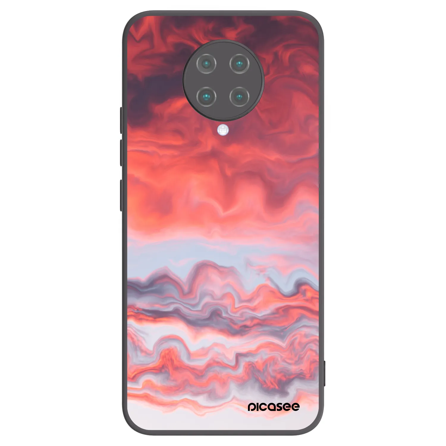 Picasee silikonowe czarne etui na Xiaomi Poco F2 Pro - Sunset