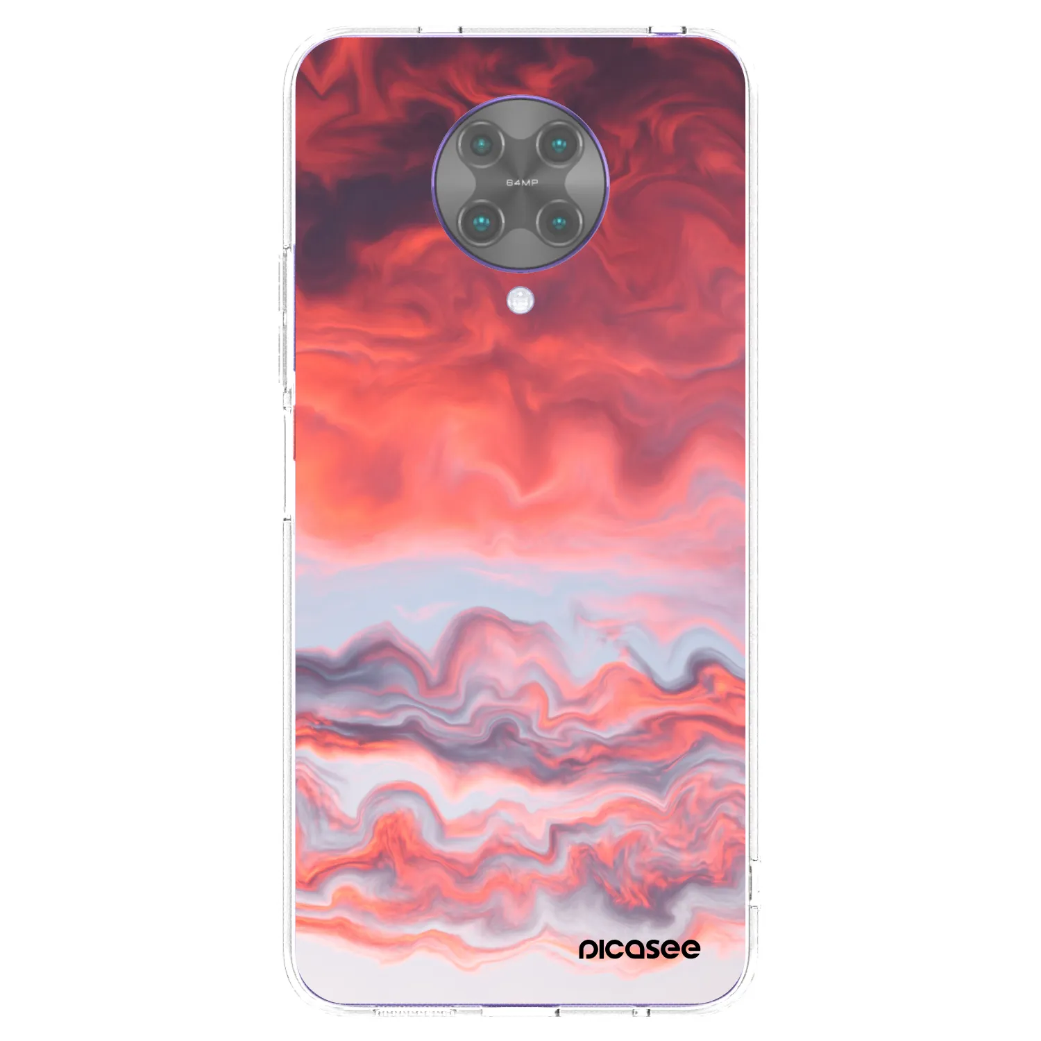 Picasee silikonowe przeźroczyste etui na Xiaomi Poco F2 Pro - Sunset