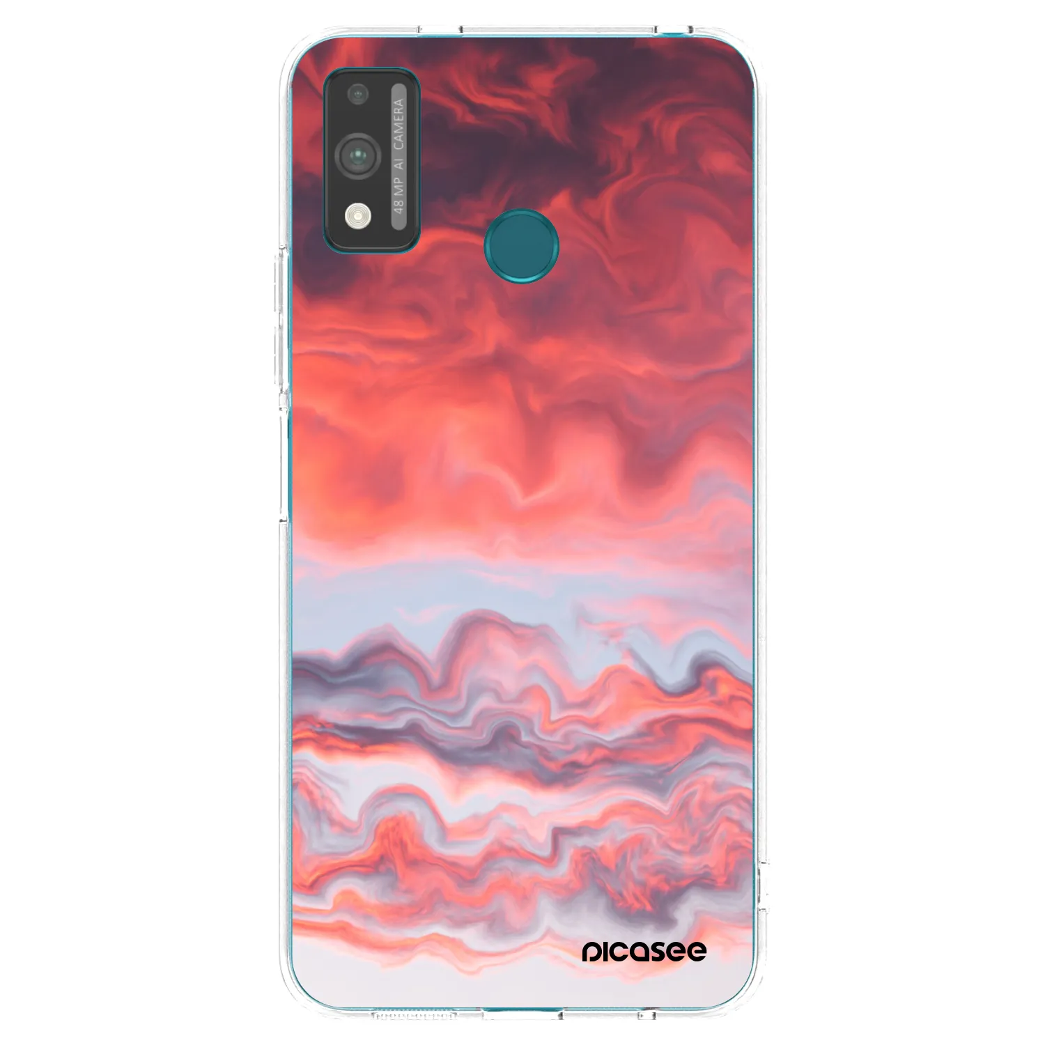 Picasee silikonowe przeźroczyste etui na Honor 9X Lite - Sunset