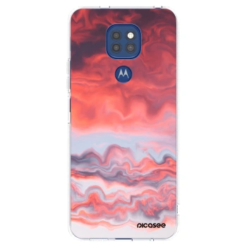 Picasee silikonowe przeźroczyste etui na Motorola Moto G9 Play - Sunset