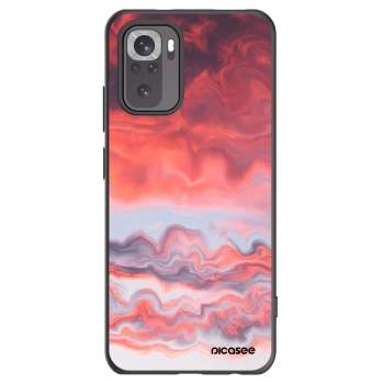 Picasee silikonowe czarne etui na Xiaomi Redmi Note 10 - Sunset