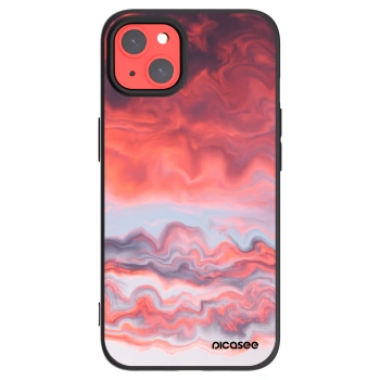 Picasee silikonowe czarne etui na Apple iPhone 13 - Sunset