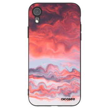 Picasee silikonowe czarne etui na Apple iPhone XR - Sunset