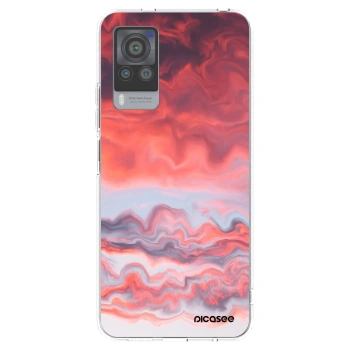 Picasee silikonowe przeźroczyste etui na Vivo X60 Pro 5G - Sunset