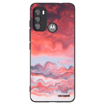 Picasee silikonowe czarne etui na Motorola Moto G60 - Sunset