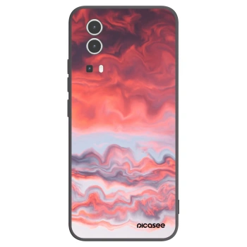 Picasee silikonowe czarne etui na Vivo Y72 5G - Sunset