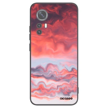 Picasee silikonowe czarne etui na Xiaomi 12X - Sunset