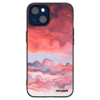 Picasee silikonowe czarne etui na Apple iPhone 14 - Sunset