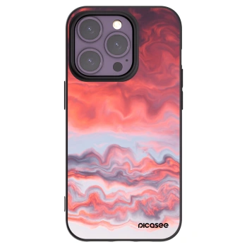 Picasee silikonowe czarne etui na Apple iPhone 14 Pro - Sunset