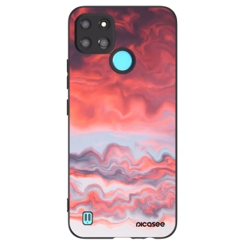 Picasee silikonowe czarne etui na Realme C21Y - Sunset