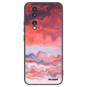Picasee silikonowe czarne etui na Honor 70 - Sunset