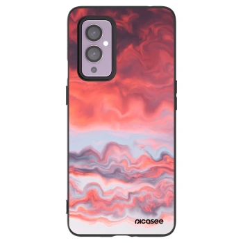 Picasee silikonowe czarne etui na OnePlus 9 - Sunset