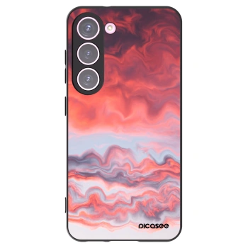 Picasee silikonowe czarne etui na Samsung Galaxy S23 5G - Sunset