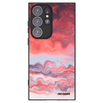 Picasee silikonowe czarne etui na Samsung Galaxy S23 Ultra 5G - Sunset