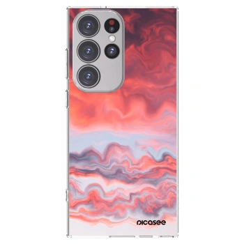 Picasee silikonowe przeźroczyste etui na Samsung Galaxy S23 Ultra 5G - Sunset