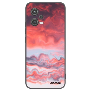 Picasee silikonowe czarne etui na Xiaomi Poco X5 - Sunset